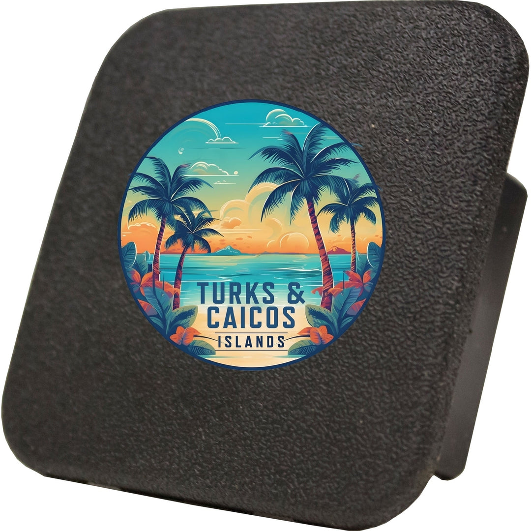 Turks And Caicos Design D Souvenir Rubber Trailer Hitch Cover Image 1