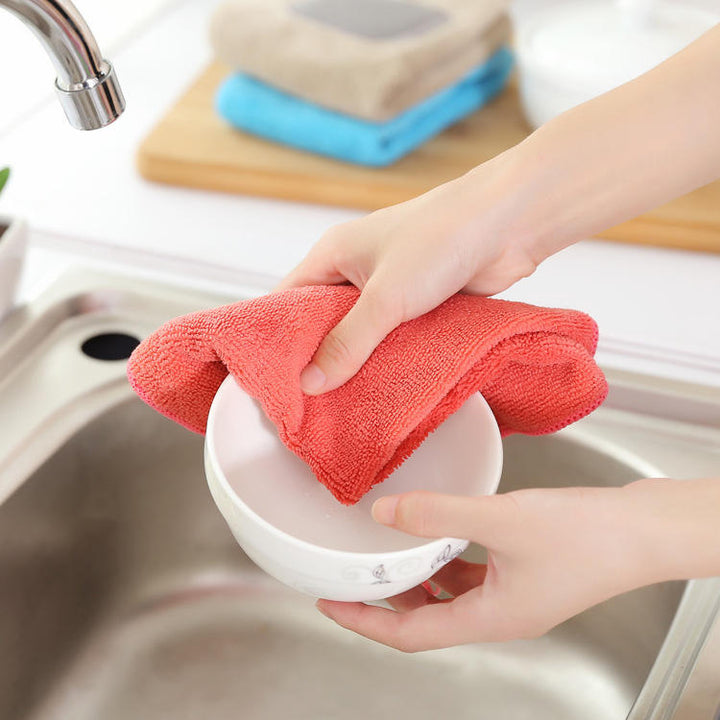 Convenient Ultra-multifunction Dishcloth comfortable Dish Towel Double Thick and Hangingable Image 3