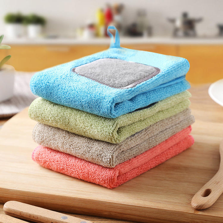 Convenient Ultra-multifunction Dishcloth comfortable Dish Towel Double Thick and Hangingable Image 6