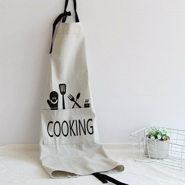 Cotton Linen Dirty Proof Chef Apron Fashion Lattice Unisex Women Man Aprons Commercia DTTT Image 1