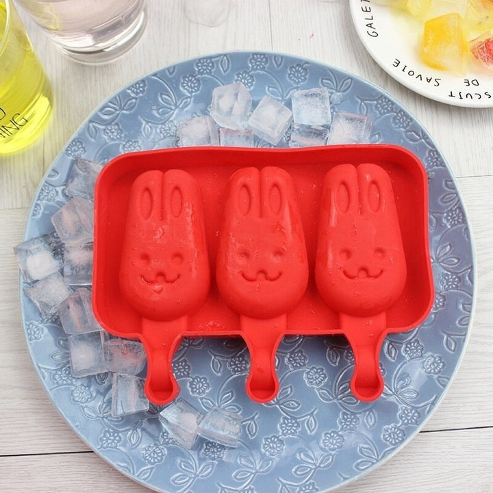 Creative Silicone Ice Cream Mold Ice Lolly Mold Rod Ice Mold Red Food Grade Image 3