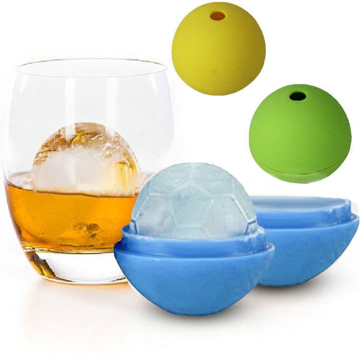 Creative Soccer Ice Cubes Tray Reusable Silicone Ice Mold Whisky Ice Ball Kitchen Bar Tools Image 6