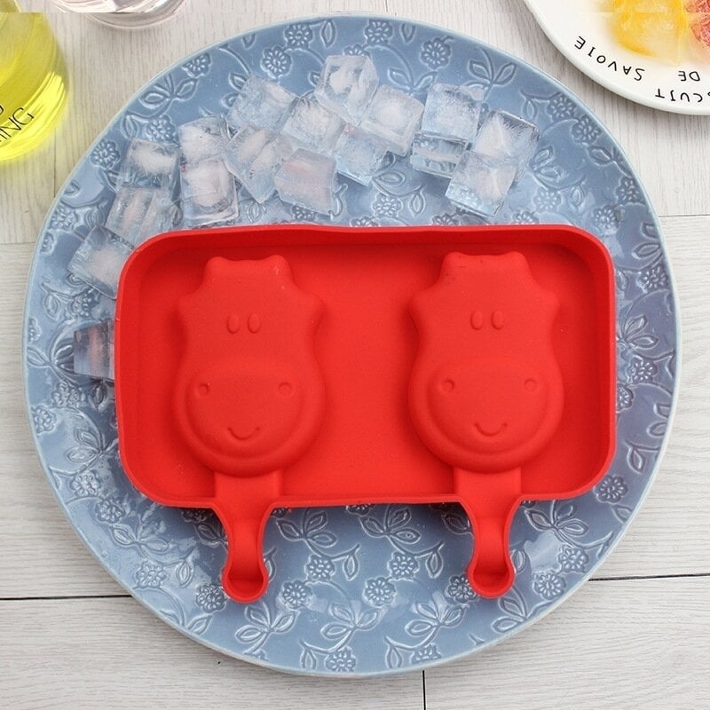 Creative Silicone Ice Cream Mold Ice Lolly Mold Rod Ice Mold Red Food Grade Image 1