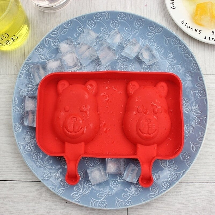 Creative Silicone Ice Cream Mold Ice Lolly Mold Rod Ice Mold Red Food Grade Image 1