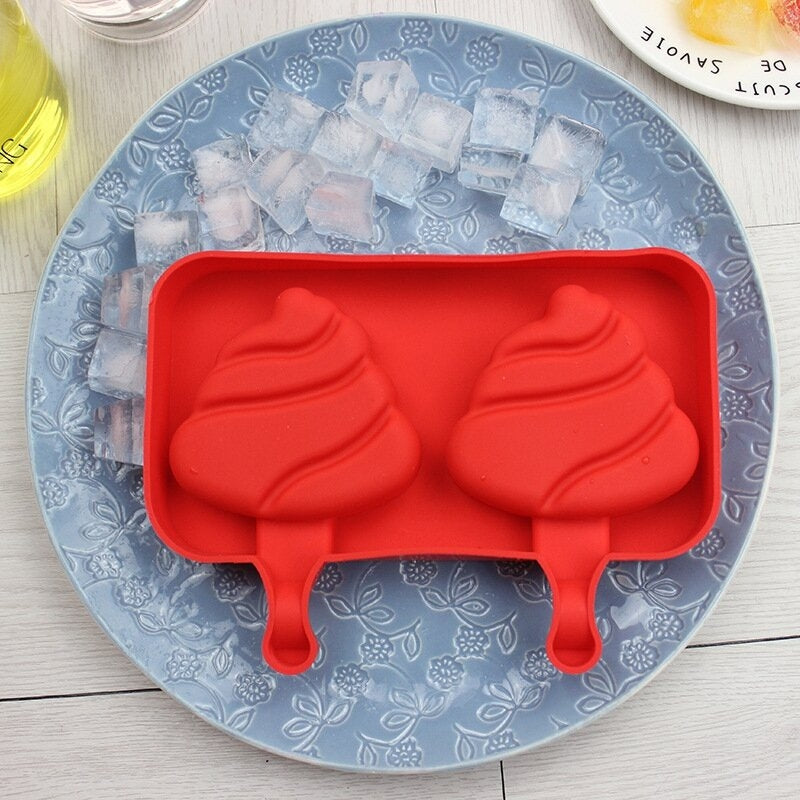 Creative Silicone Ice Cream Mold Ice Lolly Mold Rod Ice Mold Red Food Grade Image 11