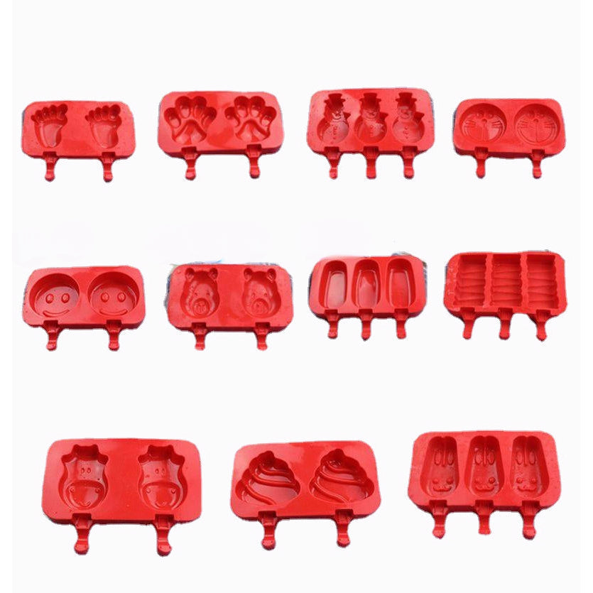 Creative Silicone Ice Cream Mold Ice Lolly Mold Rod Ice Mold Red Food Grade Image 12