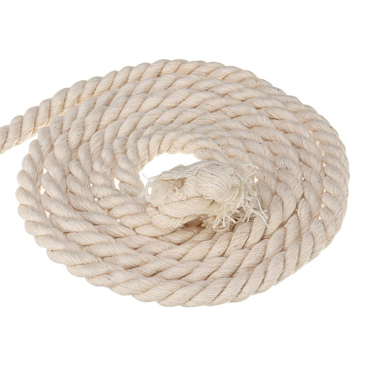 Cotton Rope 8mm Natural Beige Twisted Cord DIY Craft Macrame Handmake String 45m Decorations Image 4