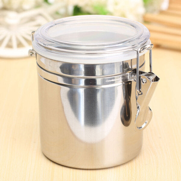 Durable Stainless Steel Canister Airtight Sealed Canister Spice Dry Storage Container Snack Cans Image 4