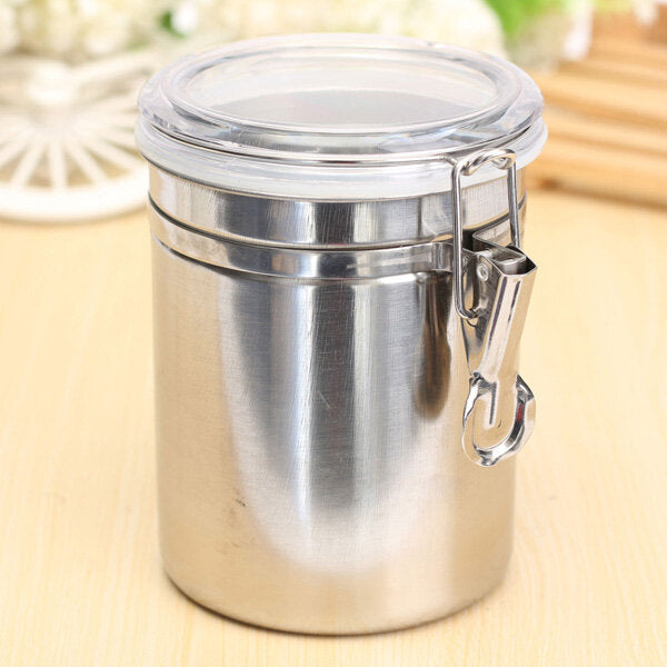 Durable Stainless Steel Canister Airtight Sealed Canister Spice Dry Storage Container Snack Cans Image 4