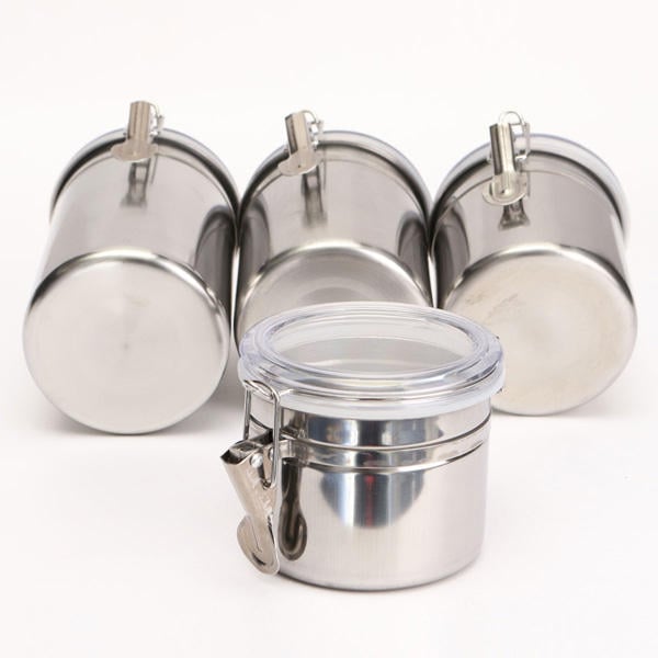 Durable Stainless Steel Canister Airtight Sealed Canister Spice Dry Storage Container Snack Cans Image 8