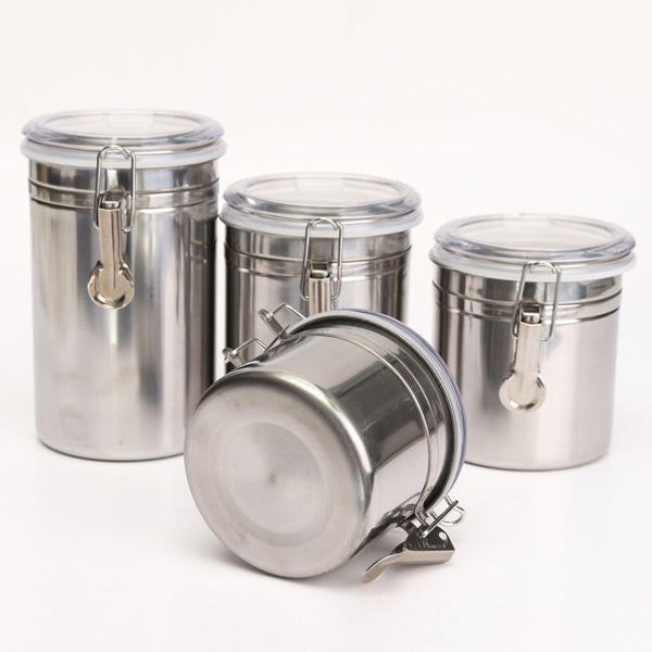 Durable Stainless Steel Canister Airtight Sealed Canister Spice Dry Storage Container Snack Cans Image 9