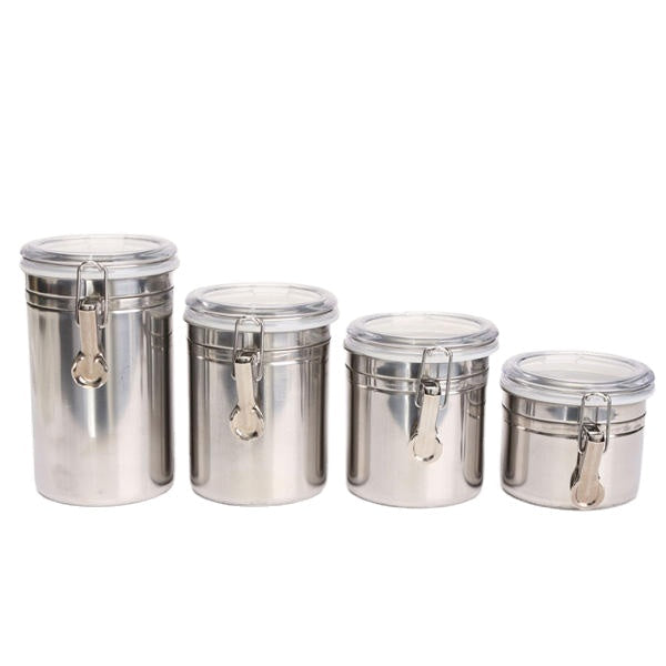 Durable Stainless Steel Canister Airtight Sealed Canister Spice Dry Storage Container Snack Cans Image 10