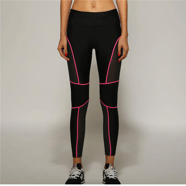 Female Sexys Fitness Trousers Honeycomb Mesh Fabric Hip Up Elasticity Sport Leggings Image 2