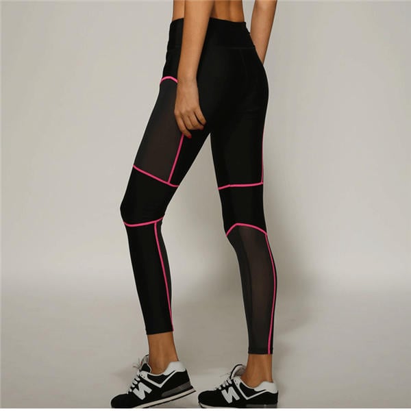 Female Sexys Fitness Trousers Honeycomb Mesh Fabric Hip Up Elasticity Sport Leggings Image 3
