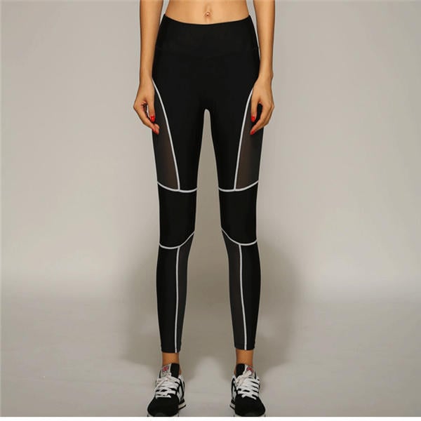 Female Sexys Fitness Trousers Honeycomb Mesh Fabric Hip Up Elasticity Sport Leggings Image 1
