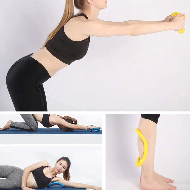Fitness Pilates Ring Circle Yoga Resistance Stretch Tool Sport Open Shoulder Power Wrists Magic Circle Image 8
