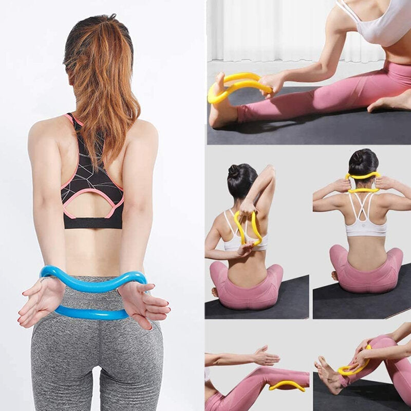 Fitness Pilates Ring Circle Yoga Resistance Stretch Tool Sport Open Shoulder Power Wrists Magic Circle Image 9