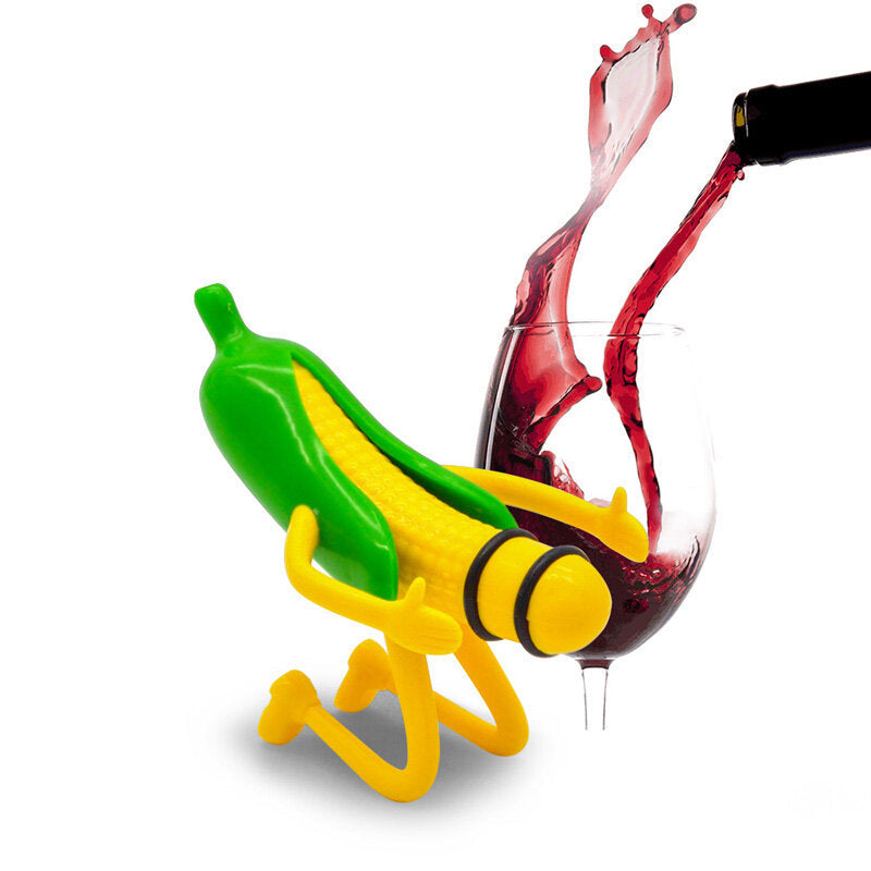 Funny Mr. Corn Wine Stoppers Novelty Beer Red Wine Bottle Plug Kitchen Bar Accessorie Image 1