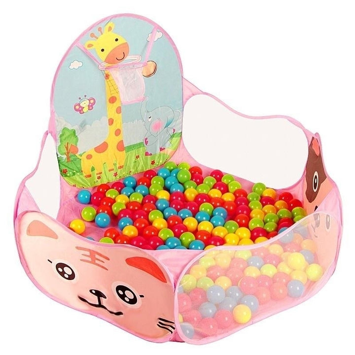 Foldable Kid Children Baby Ocean Ball Pit Pool Outdoor Indoor Play Toys Tent with Basket Image 1