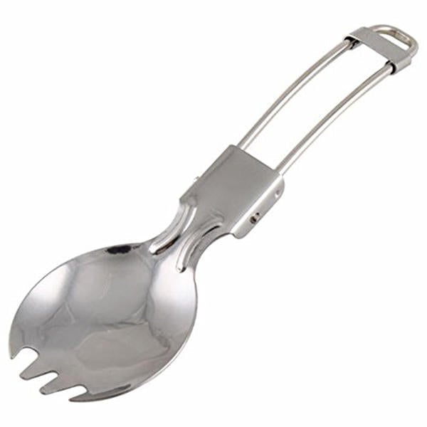 Foldable Stainless Steel Spork Spoon Fork Portable Cookout Picnic Spork Outdoor dinnerware Image 1