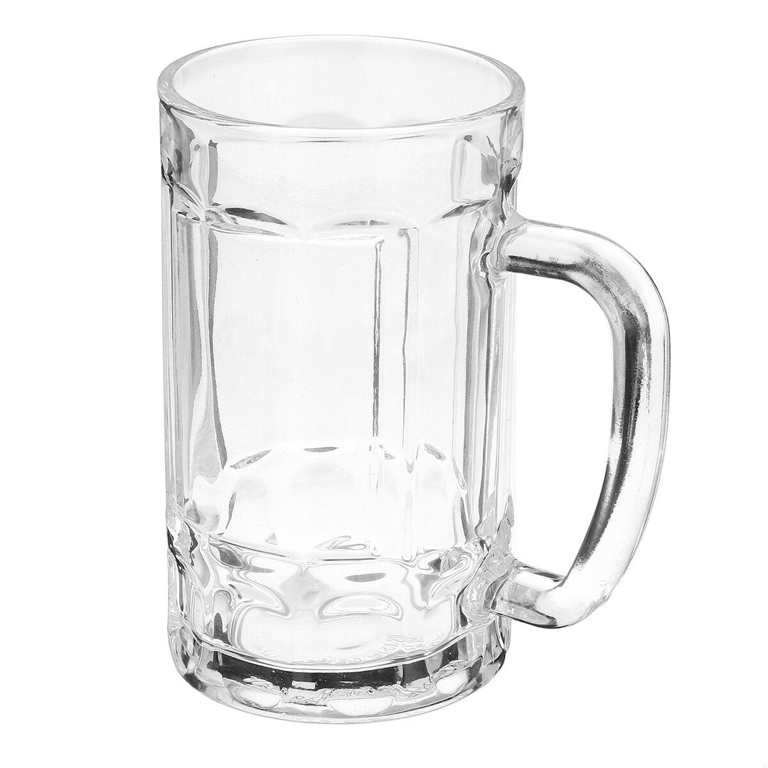 Glasses Mug Large Capacity Thick Mug Glass Crystal Glass Cup Transparent With Handle for Club Bar Party Home Image 1