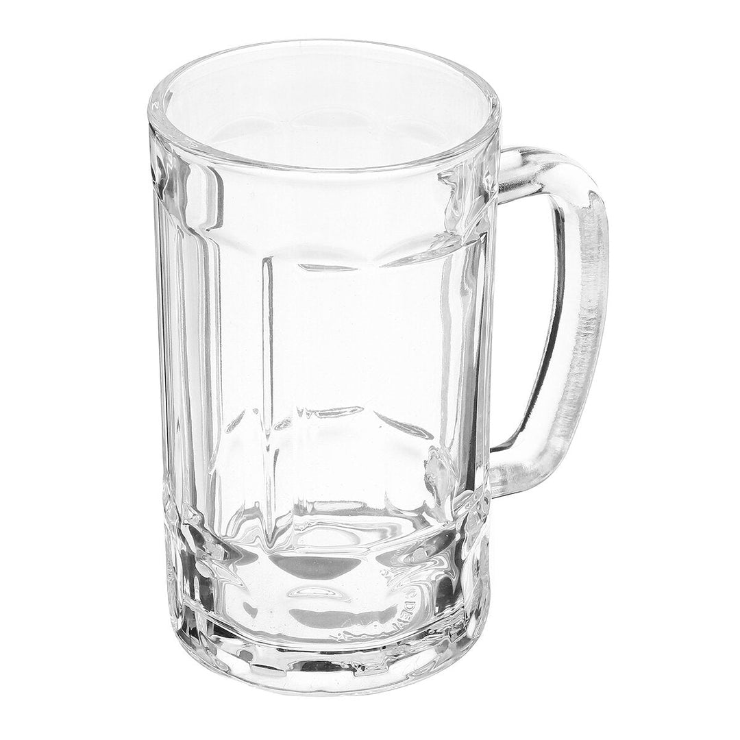 Glasses Mug Large Capacity Thick Mug Glass Crystal Glass Cup Transparent With Handle for Club Bar Party Home Image 1