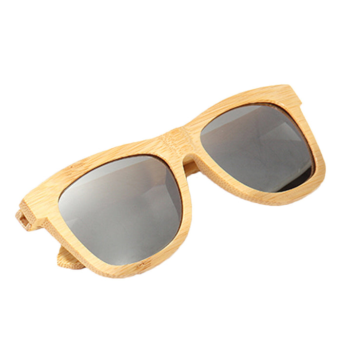 Handmade Unisex Polarized Sunglasses Bamboo Wood Frame Fishing Temple Square Glasses UV-Protection Goggles Image 6