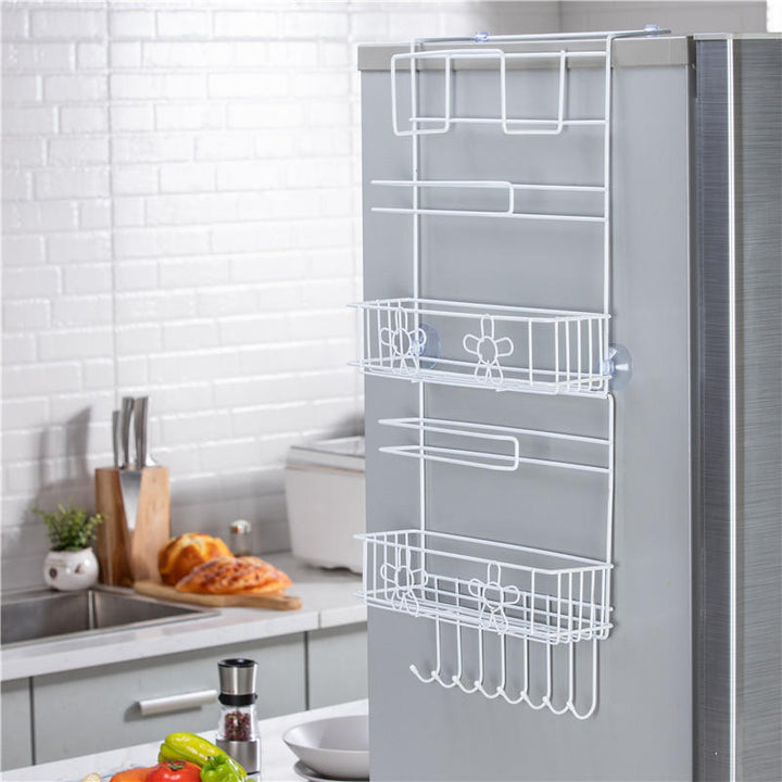 Kitchen Multipurpose Refrigerator Side Storage Rack Side Shelf Organizer Image 3