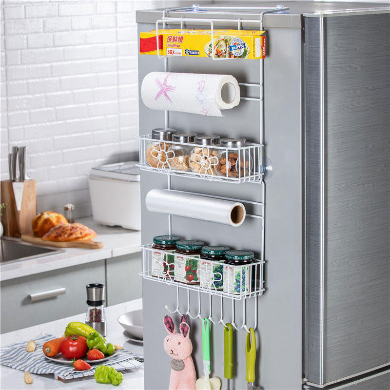 Kitchen Multipurpose Refrigerator Side Storage Rack Side Shelf Organizer Image 8