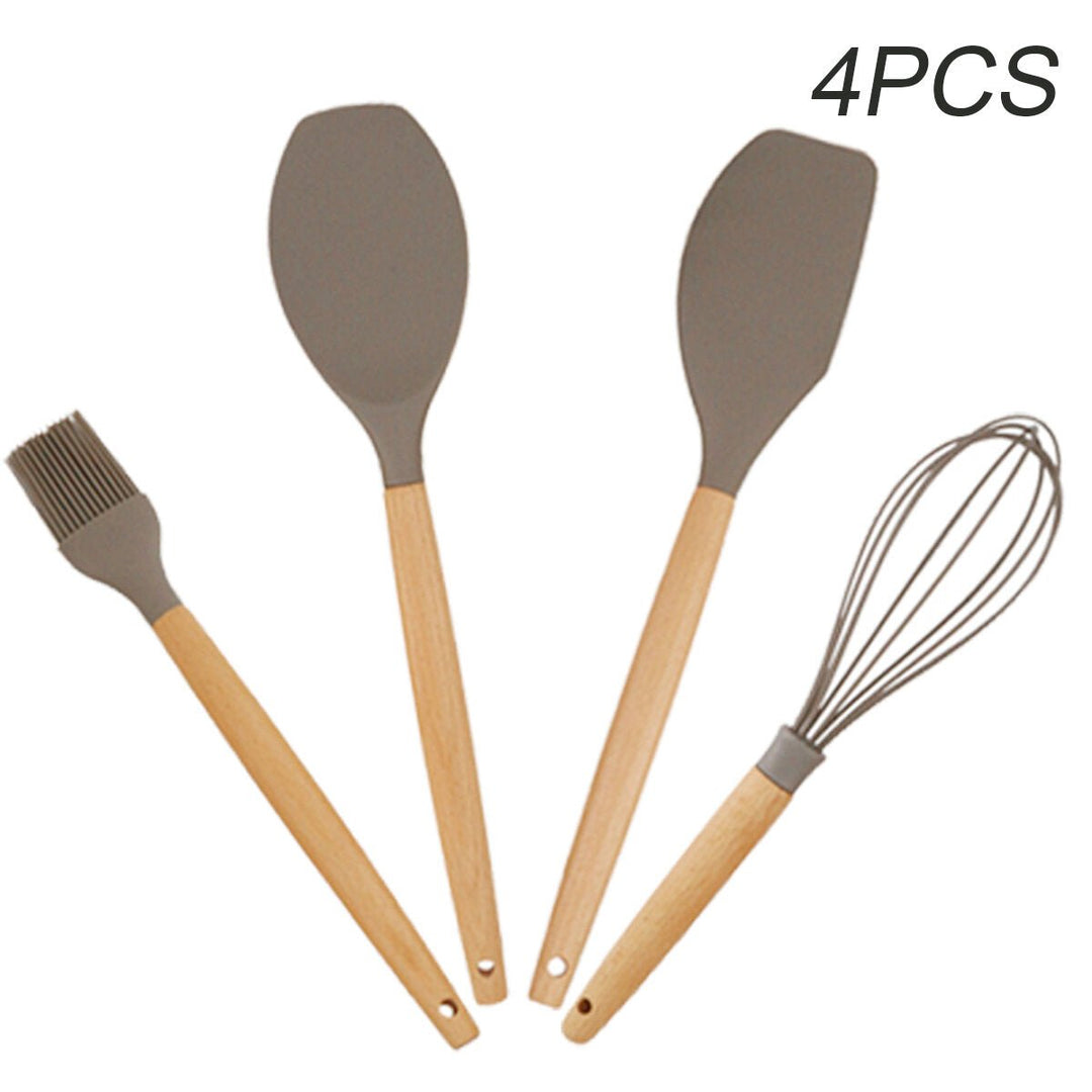 Kitchen Silicone Spatula Utensil Set Non-Stick for Cooking Kitchen Gadgets Tools Image 1