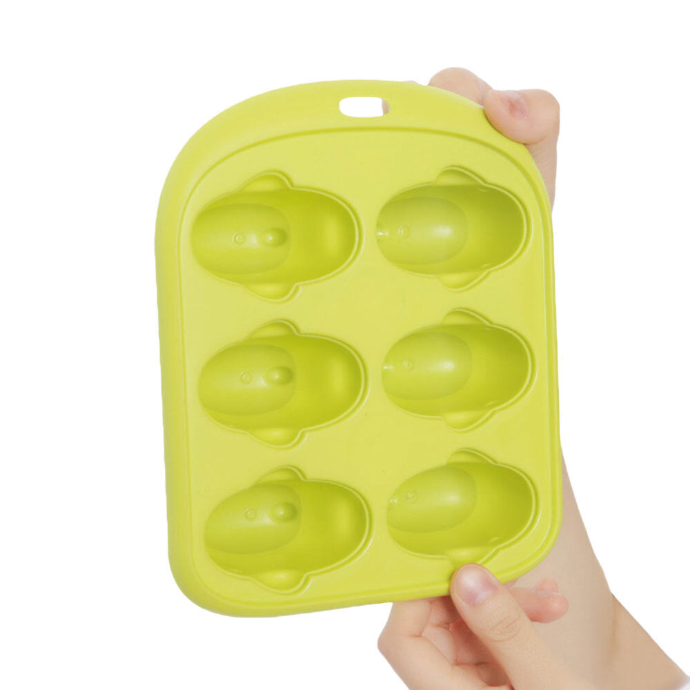 Home Kitchen Ice Cube Tray Little Whale Shape Ice Mold 6 Hole Food Grade Pudding Mold Image 3