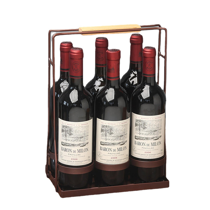 Iron Bottle Holder Carry Rack Box Case Kitchen Storage Stand Shelf Image 4
