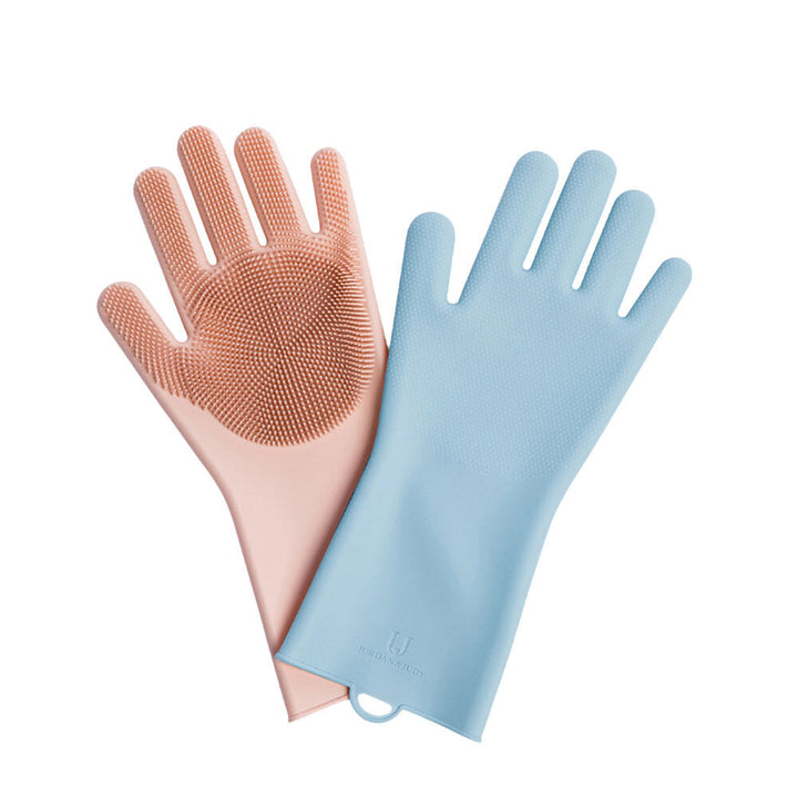 Magic Silicone Cleaning Gloves Kitchen Foaming Glove Heat Insulation Gloves Pot Pan Oven Mittens Cooking Glove Image 1