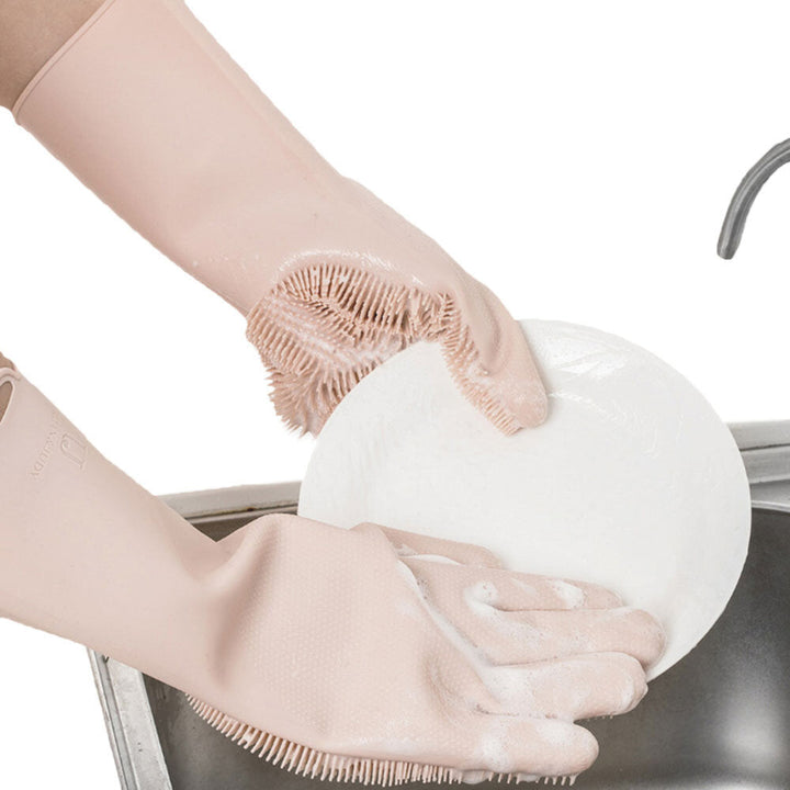 Magic Silicone Cleaning Gloves Kitchen Foaming Glove Heat Insulation Gloves Pot Pan Oven Mittens Cooking Glove Image 3