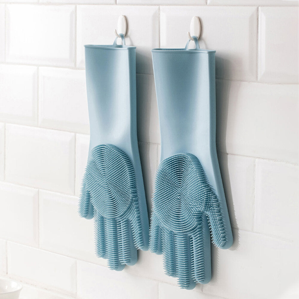 Magic Silicone Cleaning Gloves Kitchen Foaming Glove Heat Insulation Gloves Pot Pan Oven Mittens Cooking Glove Image 8
