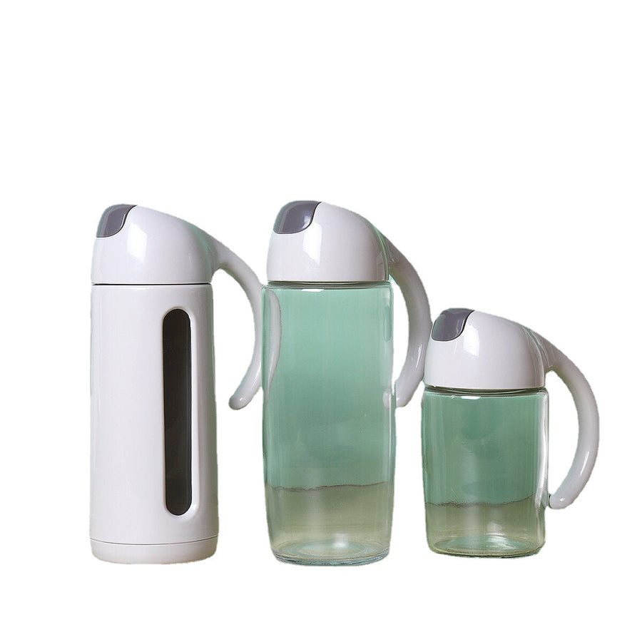 Leak-proof Glass Oil Container Stainless Steel Sauce Vinegar Condiment Bottle Dispenser for Kitchen Olive Oil Bottle Image 1