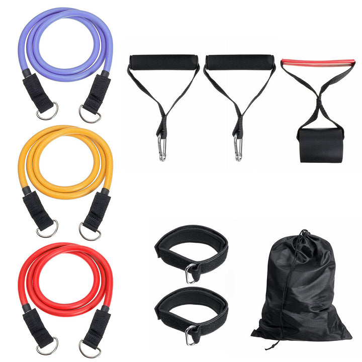 Men,Women Fitness Resistance Bands Kits Home Yoga Pilates Abs Tube Belt Workout Band Image 2