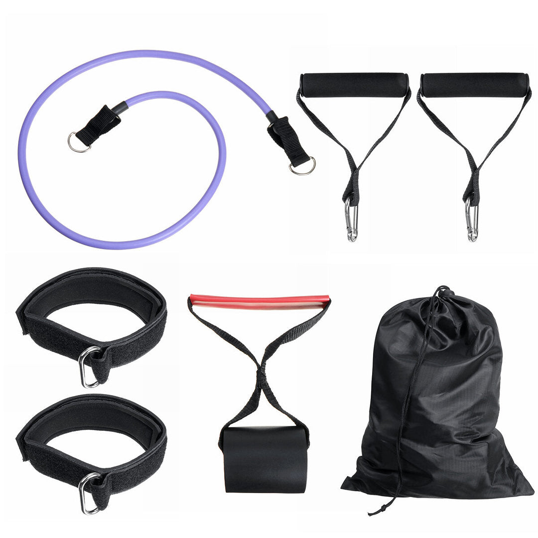 Men,Women Fitness Resistance Bands Kits Home Yoga Pilates Abs Tube Belt Workout Band Image 3