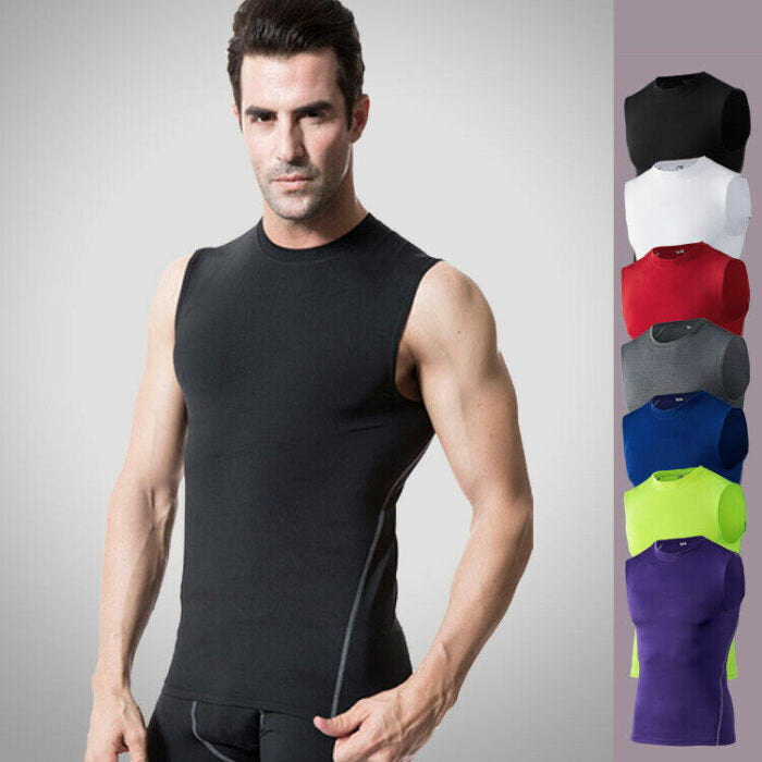Mens Workout Running Tank Top Elastane Quick Dry Stretchy Sweat-wicking Gym Workout Running Exercise and Fitness Image 3