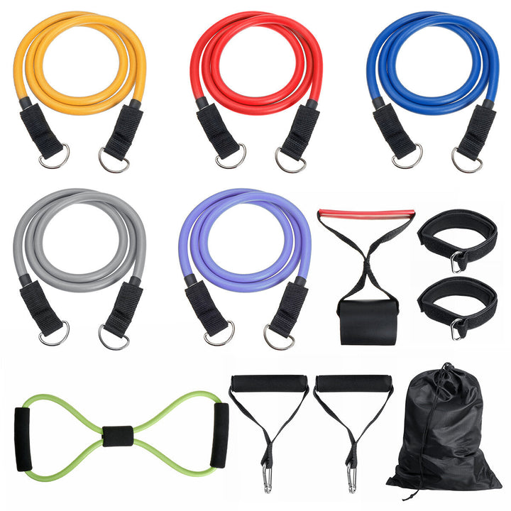 Men,Women Fitness Resistance Bands Kits Home Yoga Pilates Abs Tube Belt Workout Band Image 4