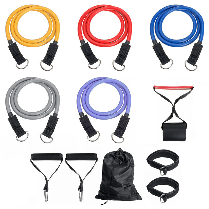 Men,Women Fitness Resistance Bands Kits Home Yoga Pilates Abs Tube Belt Workout Band Image 4