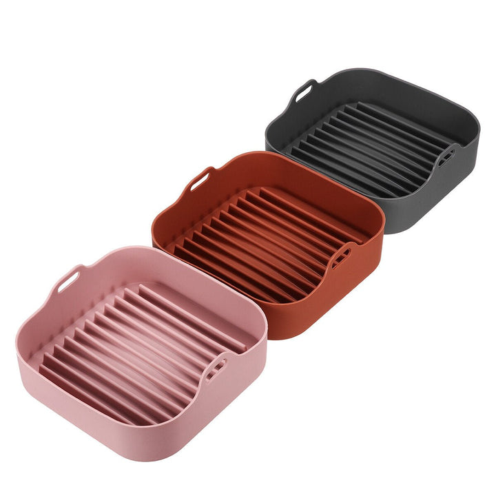 Multi-functional Silicone Baking Tray High Temperature Resistant Non-stick Bread Fried Baking Pan with Handles Image 1