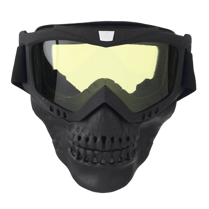 Motorcycle Goggles Detachable Face Mask Anti-dust Snow Rain Protection Cycling Off-Road Eyewear Image 11