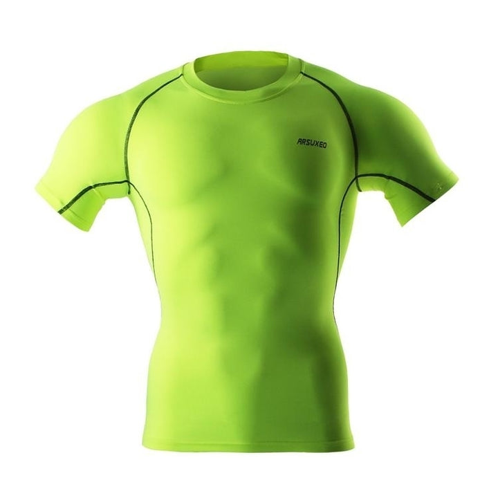 Outdoor Cycling Short Sleeve Elasticity Tight Bicycle Clothes Jersey Breathable Quick Dry Image 9