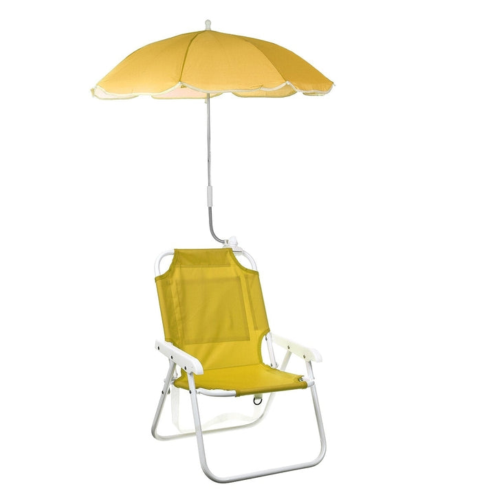 Outdoor Child Beach Chair Folding Chair with Umbrella and behind pocket Image 7