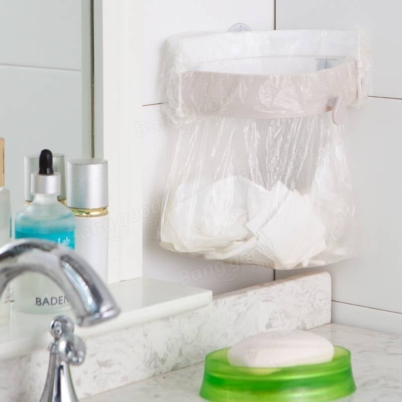 Plastic Sink Barbage Rubbish Bag Holder Kitchen Waste Junk Bag Holder Rack Image 4