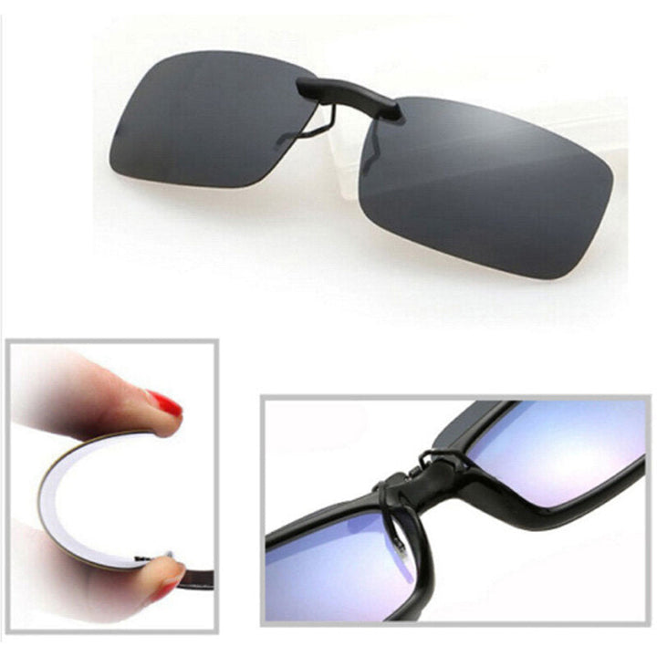 Polarized Clip On Driving Glasses Sunglasses Day Vision UV400 Lens Driving Night Vision Riding Sunglasses Clip Image 2