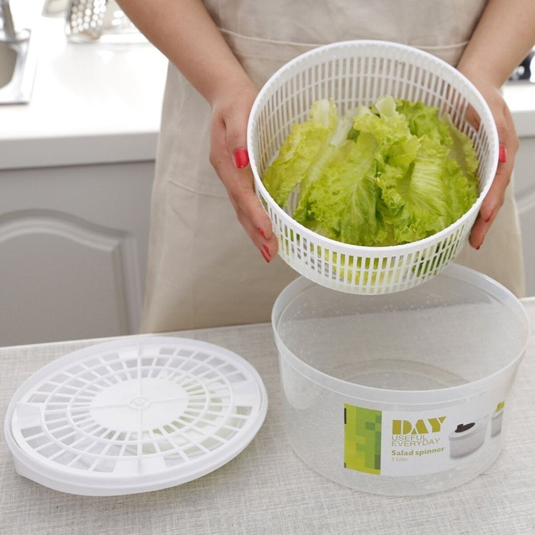 Portable Vegetable Spin Dryer Dehydrator Household Drainer Salad Spinner for Kitchen Drying Tool Image 7