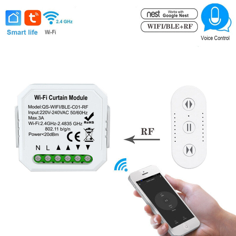 Remote Control Switch Controller For WIFI Curtain On-off Switch Image 2