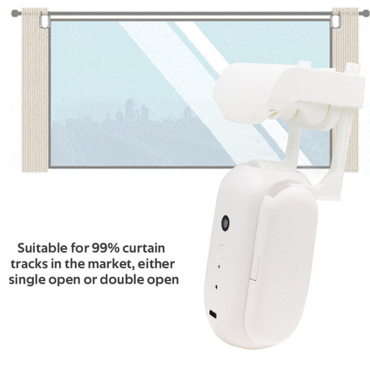 Smart Home Automatic Curtain Machine Free Track Installation Roman Rod Control Work with Alexa Google Home Image 4